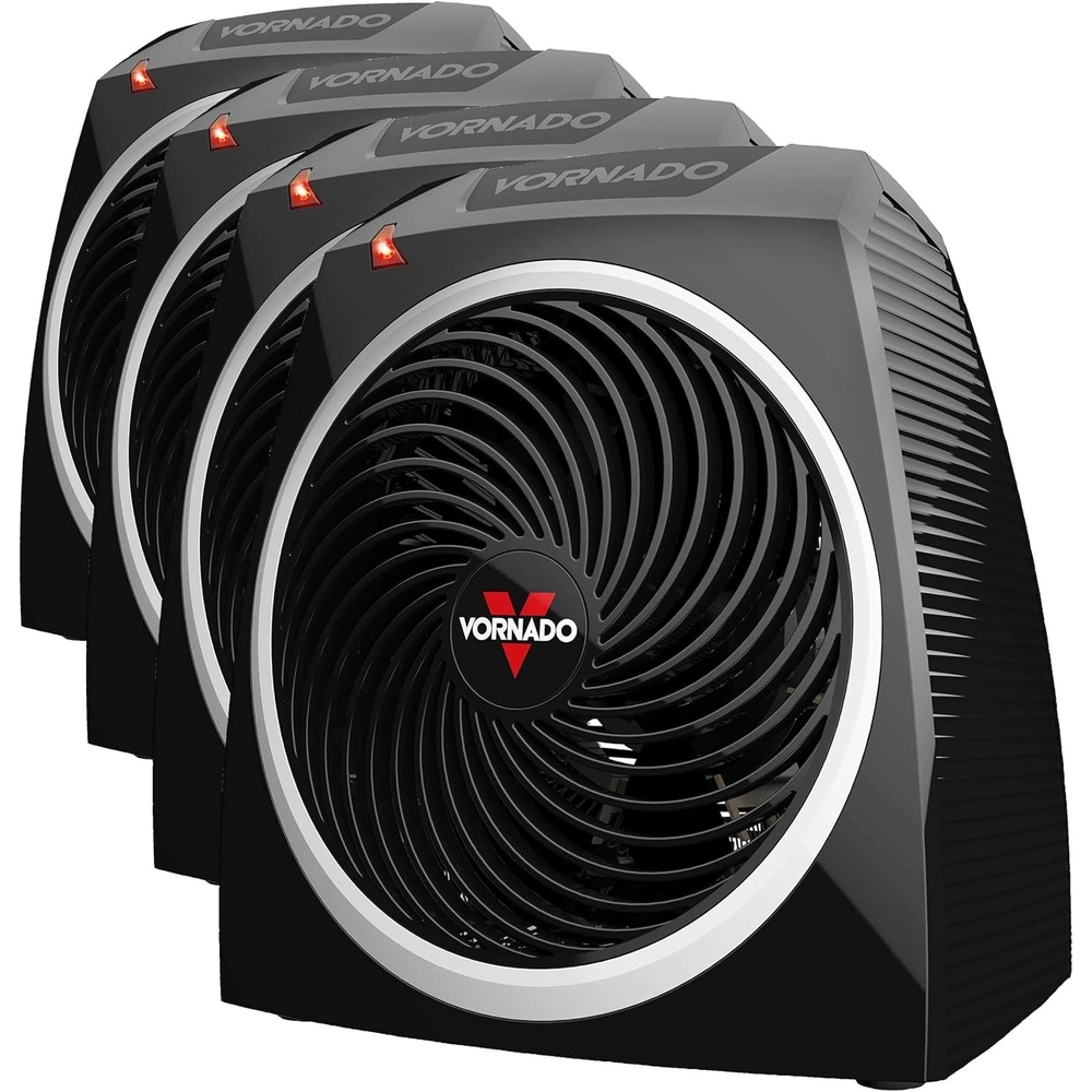 image:imageVornado VH5 Personal Vortex Space Heater 2 Heat Settings CoolTouch Exterior TipOver Protection Quiet Operation Compact Design Heater for Desktop Office and Personal Heating BlackPersonal Pack of 4