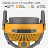 image:imageVornado 293 Large Heavy Duty Shop Fan 3 Speed Electric Fan High Impact Casing IP54Rated Motor Whole Room Air Circulator Pivoting Head Carry Handle 16 Floor Fan for Bedroom and Garage YellowYellow