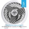 image:imageVornado 660 Large Air Circulator Fan 4Speed Whole Room Electric Fan with 90Degree Tilt Chrome Glide Bar Quiet Cooling for Bedroom Office Dorm Room Black IndoorWhite