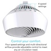image:imageVornado 660 Large Air Circulator Fan 4Speed Whole Room Electric Fan with 90Degree Tilt Chrome Glide Bar Quiet Cooling for Bedroom Office Dorm Room Black IndoorWhite