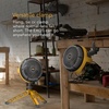 image:imageVornado EXO5 HeavyDuty Shop Air Circulator Fan with HighImpact Housing Collapsible Tripod Base Clamp Attachment Yellow 7 In
