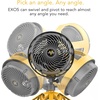 image:imageVornado EXO5 HeavyDuty Shop Air Circulator Fan with HighImpact Housing Collapsible Tripod Base Clamp Attachment Yellow 7 In