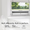 image:imageVornado PORTAL Window Fan with 3 Speeds Reversible Exhaust Mode Weather Resistant Window Fan For Kitchen Bedroom Home Low Profile BlackWhite