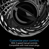 image:imageVornado Pivot Clip Personal Air Circulator 3Speed Portable Desk Fan with MultiSurface Clip 360Degree Adjustable Axis 9 in Tall 4 in Diameter Whisper Quiet Ice WhiteBlack