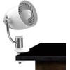 image:imageVornado Pivot Clip Personal Air Circulator 3Speed Portable Desk Fan with MultiSurface Clip 360Degree Adjustable Axis 9 in Tall 4 in Diameter Whisper Quiet Ice WhiteWhite