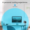 image:imageVornado Pivot Clip Personal Air Circulator 3Speed Portable Desk Fan with MultiSurface Clip 360Degree Adjustable Axis 9 in Tall 4 in Diameter Whisper Quiet Ice WhiteBlack