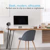 image:imageVornado Pivot Clip Personal Air Circulator 3Speed Portable Desk Fan with MultiSurface Clip 360Degree Adjustable Axis 9 in Tall 4 in Diameter Whisper Quiet Ice WhiteBlack