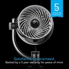 image:imageVornado Pivot3 Clip Personal Air Circulator Fan with MultiSurface Clip Quiet Portable Fan for Office or Bedroom 3 Speeds BlackPivot3 Clip