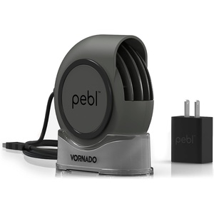 image:imageVornado PEBL Portable USB Desk Fan with Magnetic Base 2 Speed Settings Adjustable Airflow Personal Cooling Device Mini Travel Fan for Home Office and TravelPEBL  No Case