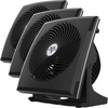 image:imageVornado 673T Whole Room Air Circulator Fan 3 Speed Settings 90 Degree Pivoting Head Deep Pitched Blades Vortex Action Technology Black Electric Fan for Bedroom Office HomeWhole Room Pack of 3